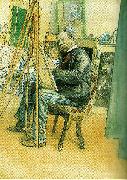 Carl Larsson spegelbild oil painting reproduction